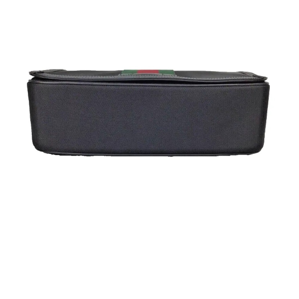 Gucci Shoulder Stripe Black Canvas Messenger Bag - Picture 8 of 10